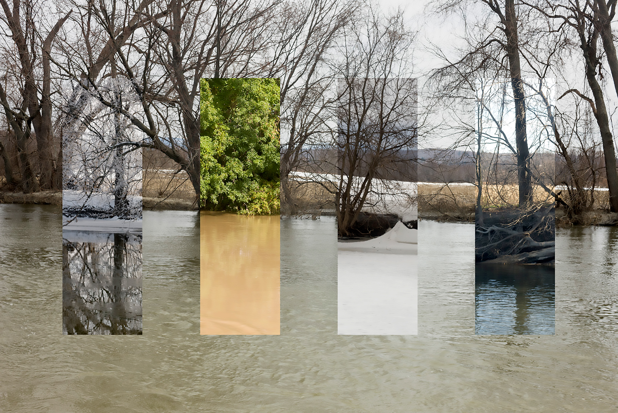 "Time composite" looking over Otter Creek.